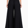 Photo 3 – Back View Women’s Black Rayon Palazzo Pants – Back View