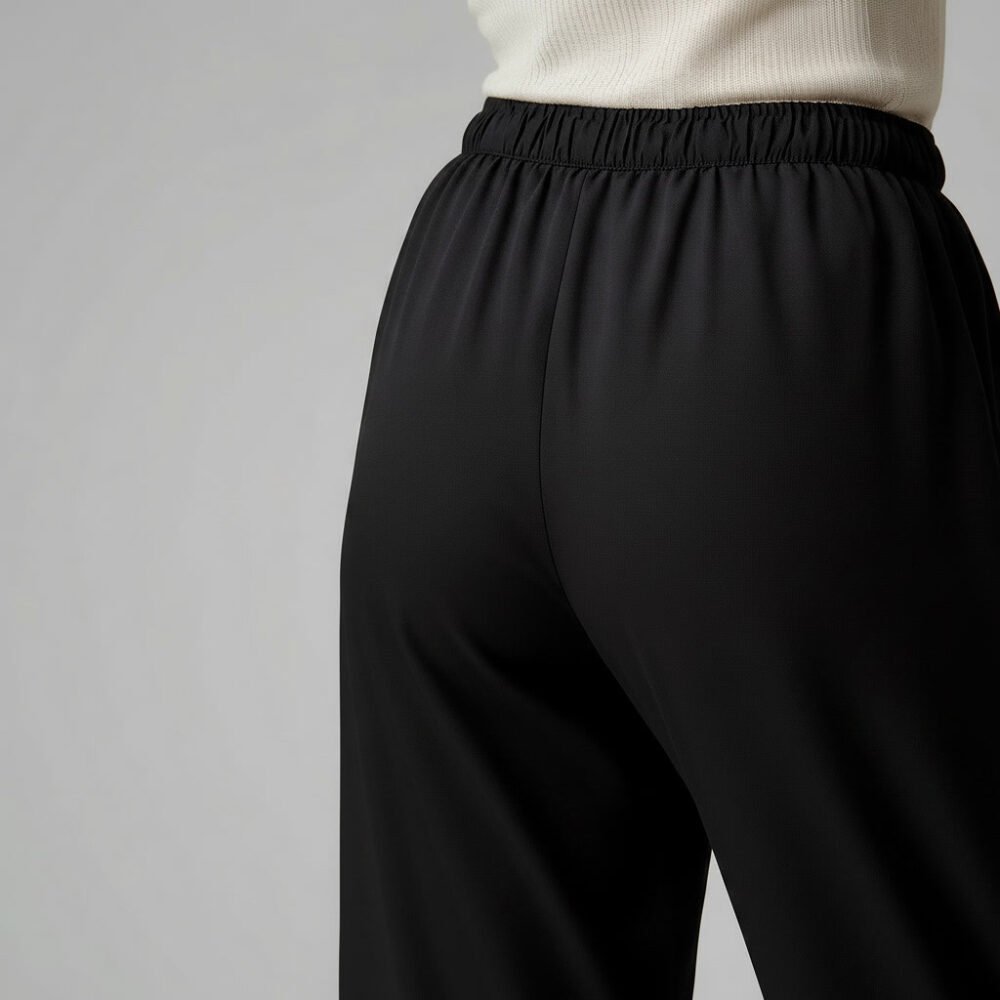 gemini-2.5-flash-image_Please_remove_the_back_pocket-0 Women's Black Rayon Palazzo front view